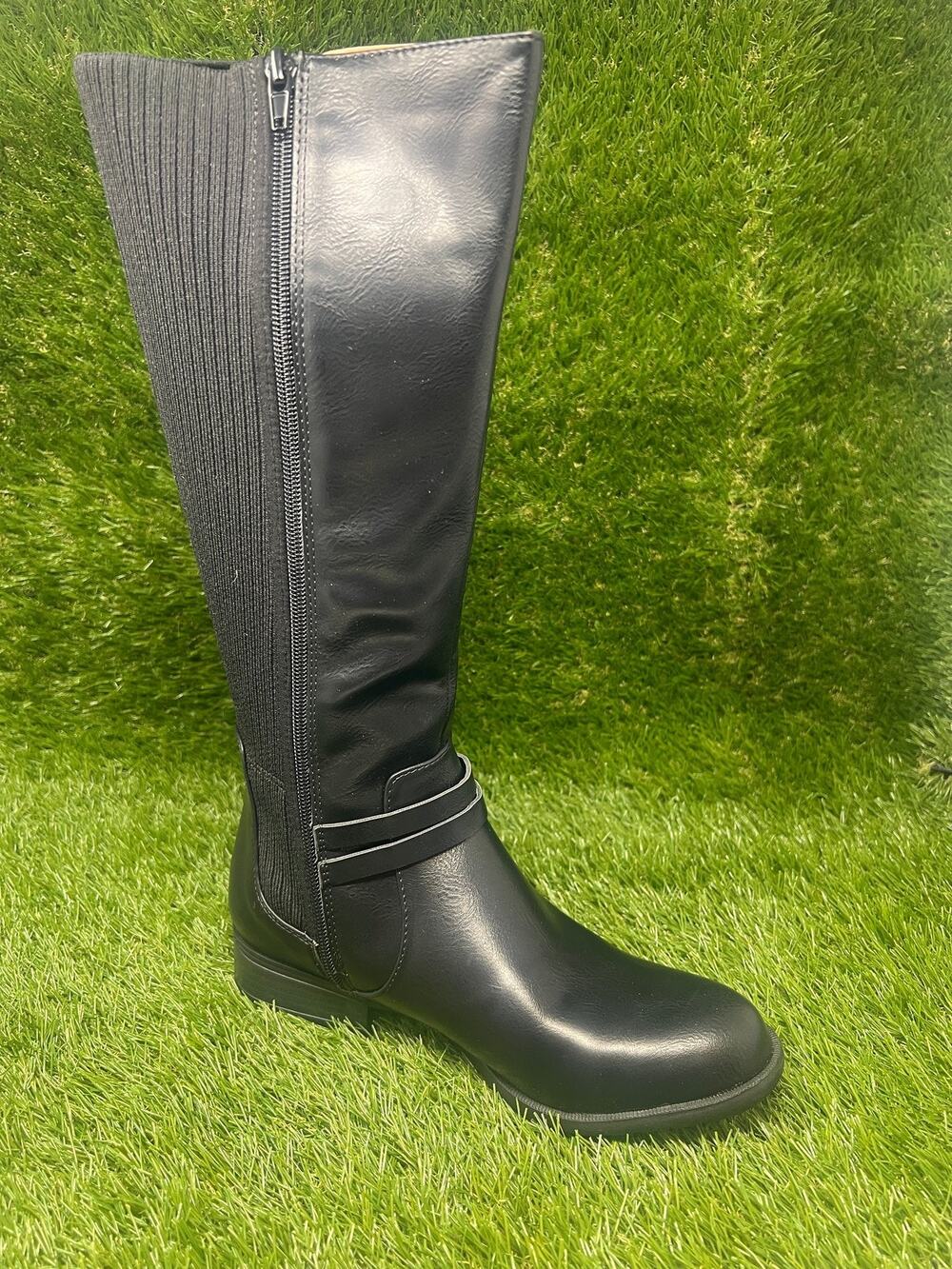 LifeStride Women's 7M Anita High Shaft Black Knee High Boots